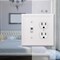 Amerelle Amerelle Chelsea White 2 gang Stamped Steel Duplex/Toggle Wall Plate 1 pk 149TDW - alternate 4